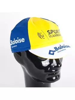 Șapcă de ciclism Apis Profi SPORT vlaanderen Baloise Insurance albastru galben alb vizor
