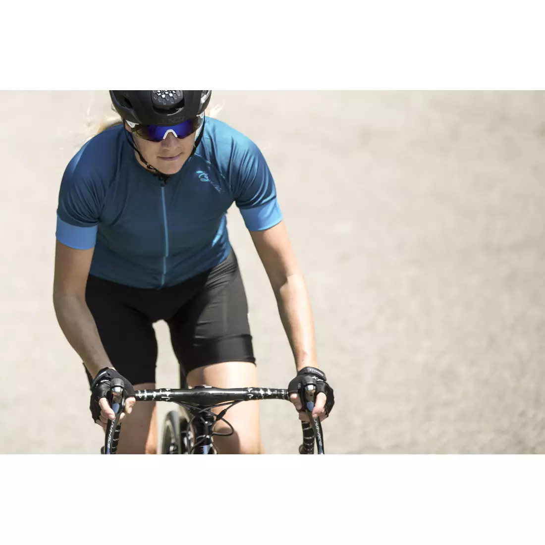 Tricou de ciclism dama Rogelli MODESTA, albastru