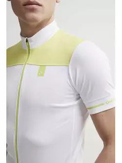 Tricou de ciclism pentru bărbați CRAFT POINT, alb și verde, 1906098-900611