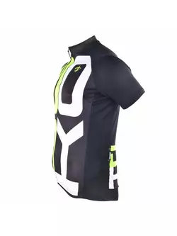 Tricou de ciclism pentru bărbați DEKO SET1 negru-verde fluor-alb