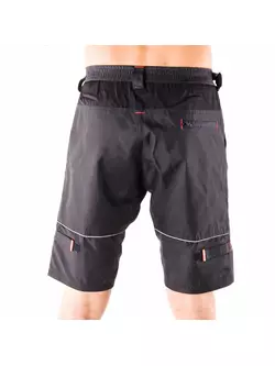 DEKO V2 pantaloni scurți de ciclism MTB/DH/ENDURO, cusături negre, roșii