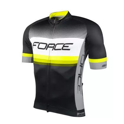 FORCE  DRIVE tricou de ciclism, fluor negru 900120