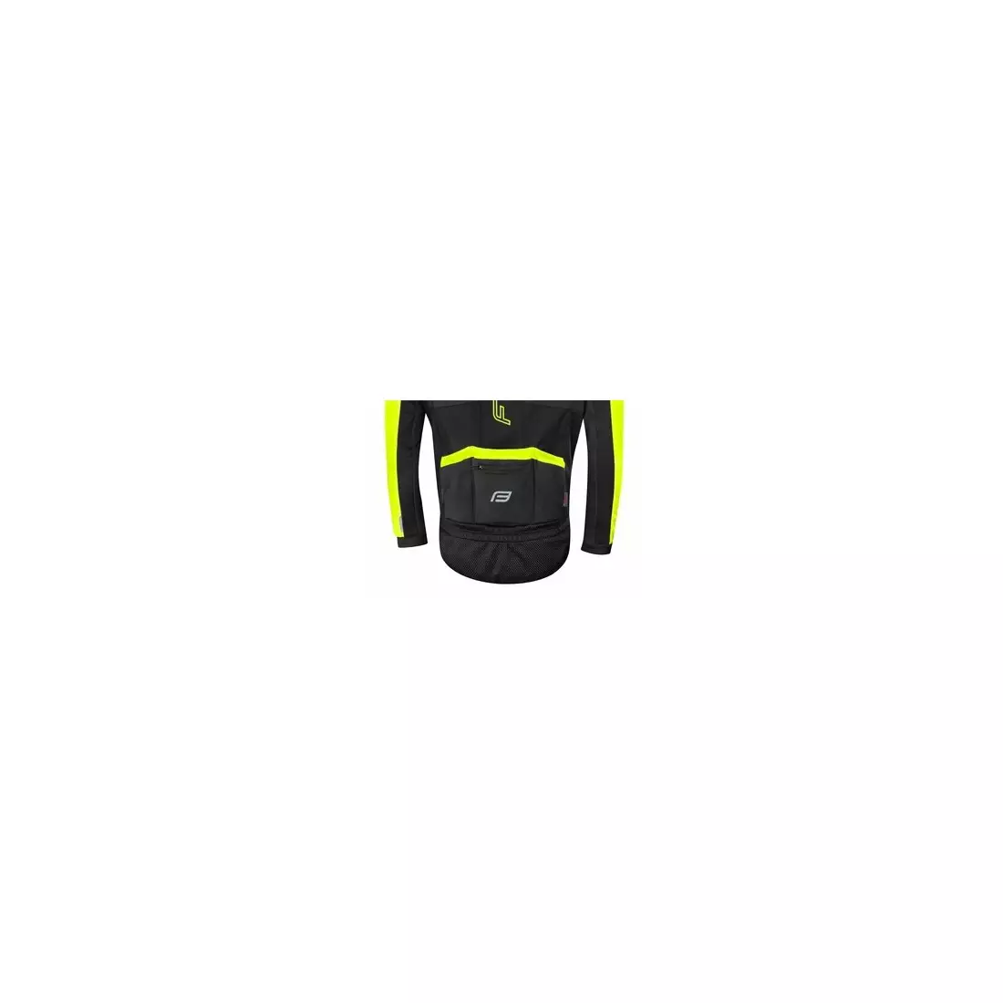 FORCE X100 sacou de iarnă pentru ciclism, galben fluor negru 899860