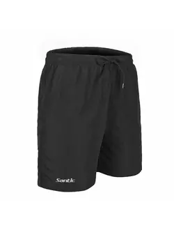 Pantaloni scurți de ciclism largi pentru bărbați SANTIC, cu inserție, negru WC05003