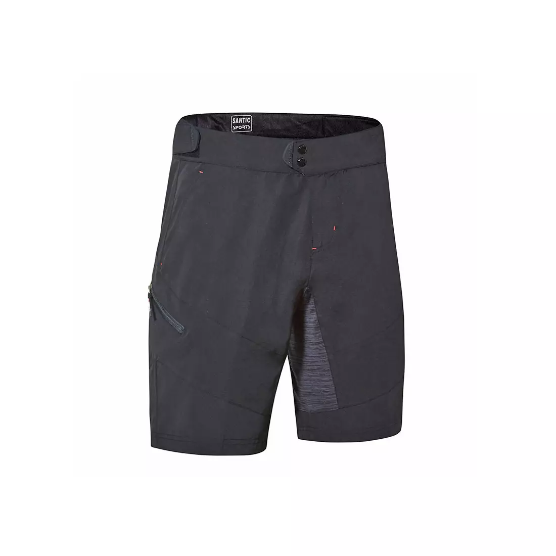 Pantaloni scurți de ciclism largi pentru bărbați SANTIC, fără suport, negri M7C05088