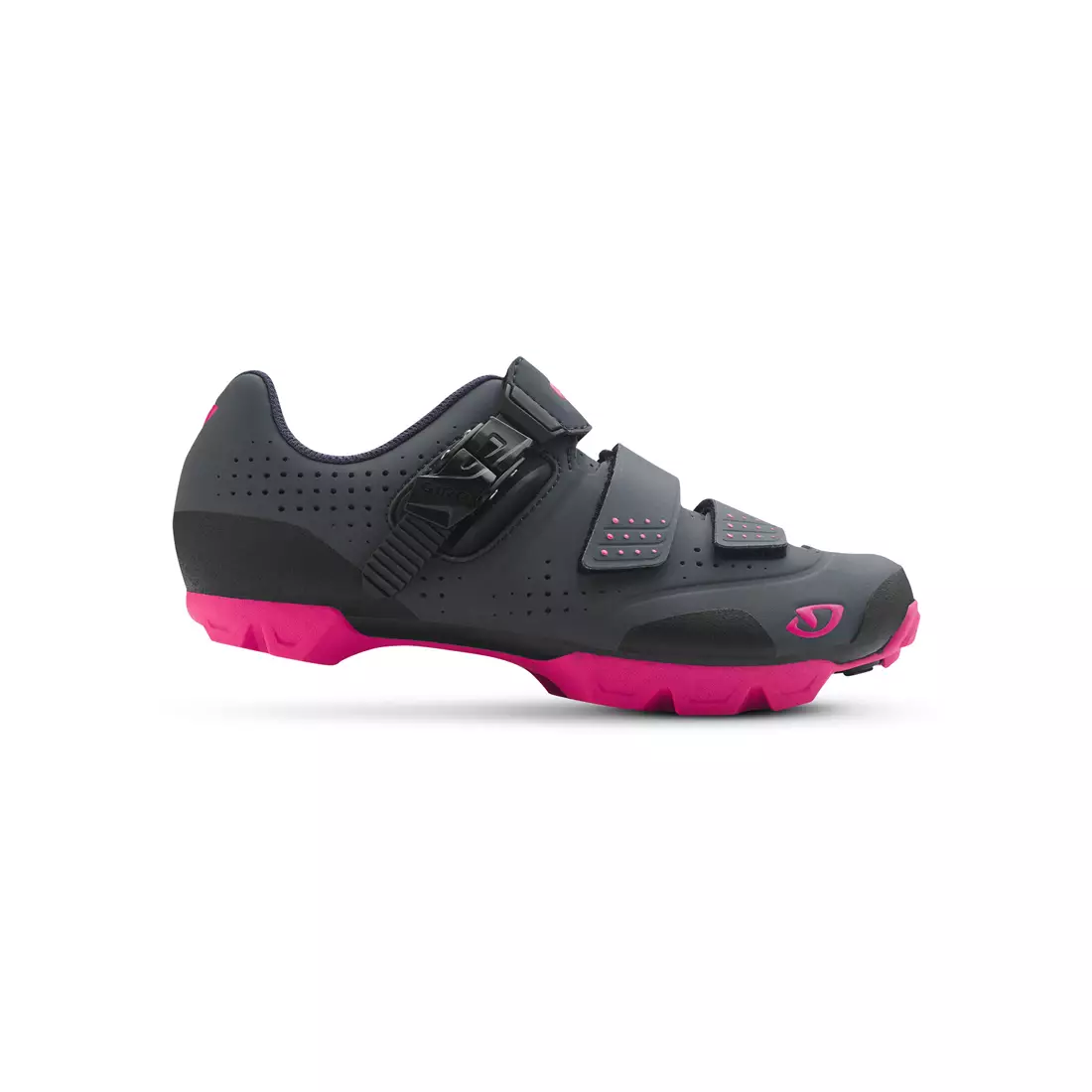 Pantofi de ciclism pentru femei MTB GIRO MANTA R dark shadow bright pink 