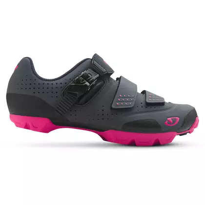 Pantofi de ciclism pentru femei MTB GIRO MANTA R dark shadow bright pink 