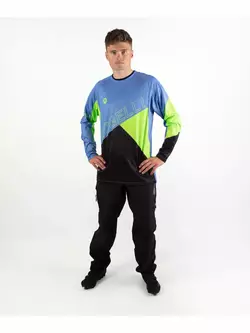 ROGELLI ADVENTURE tricou de ciclism masculin MTB cu mâneci lungi, albastru-fluor 060.111
