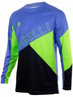 ROGELLI ADVENTURE tricou de ciclism masculin MTB cu mâneci lungi, albastru-fluor 060.111