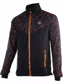 ROGELLI ECLIPSE jachetă de vânt pentru alergare negru și portocaliu 830.866