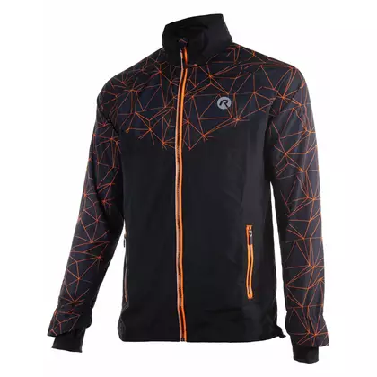 ROGELLI ECLIPSE jachetă de vânt pentru alergare negru și portocaliu 830.866