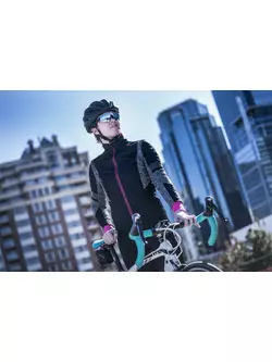 Rogelli BLISS Geacă de ciclism de iarnă pentru femei Negru-gri-roz 010.310
