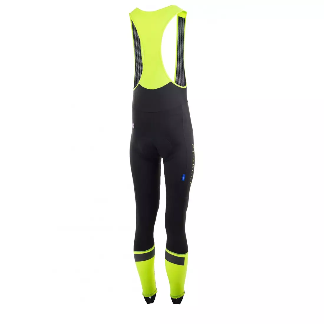Rogelli IMPACT pantaloni de bicicletă izolați negru fluor galben 002.063