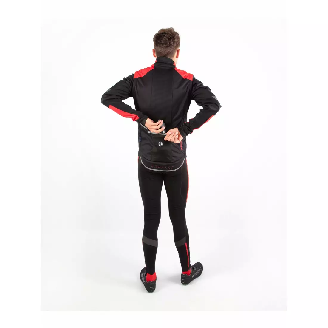Rogelli STEALTH pantaloni de biciclist neizolați cu bretele, Talpă de gel, roșu 002.353