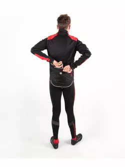 Rogelli STEALTH pantaloni de biciclist neizolați cu bretele, Talpă de gel, roșu 002.353