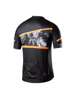 SANTIC M8C02128JU Tricou de ciclism pentru bărbați, negru și portocaliu