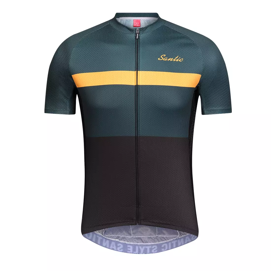 SANTIC QM9C02138V tricou de ciclism barbatesc verde si negru