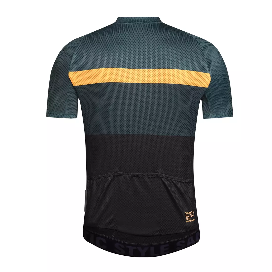 SANTIC QM9C02138V tricou de ciclism barbatesc verde si negru