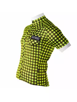 Tricou de ciclism pentru bărbați KAYMAQ CHD Fluor