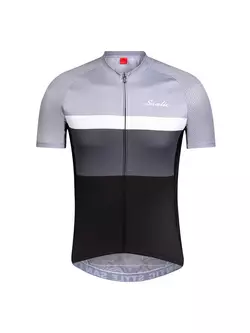 Tricou de ciclism pentru bărbați SANTIC QM9C02138G, gri și negru