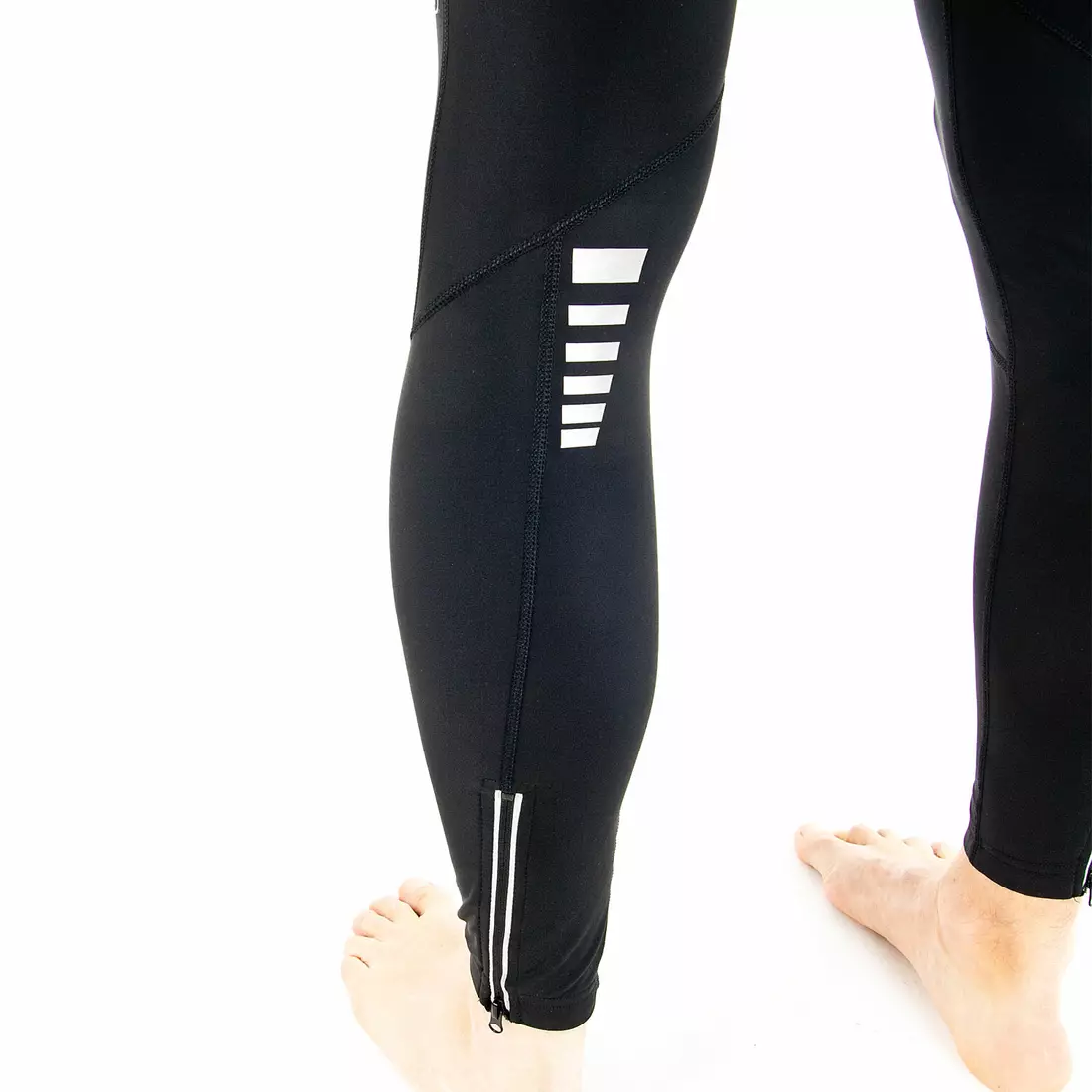 DEKO pantaloni de ciclism izolați, inserție de gel, bretele BLACK DKBT-2020