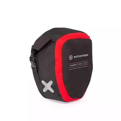 EXTRAWHEEL saci universali pentru biciclete rambler black/red 2x12,5L polyester E0078