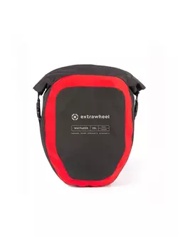 EXTRAWHEEL panniers spate pentru biciclete wayfarer black/red 2x25L polyester E0079