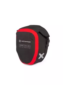 EXTRAWHEEL saci universali pentru biciclete rambler black/red 2x12,5L premium cordura E0047
