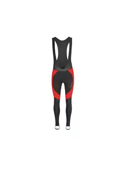 WOSAWE BL106 pantaloni de ciclism izolați cu ham, inserție de gel roșu-negru