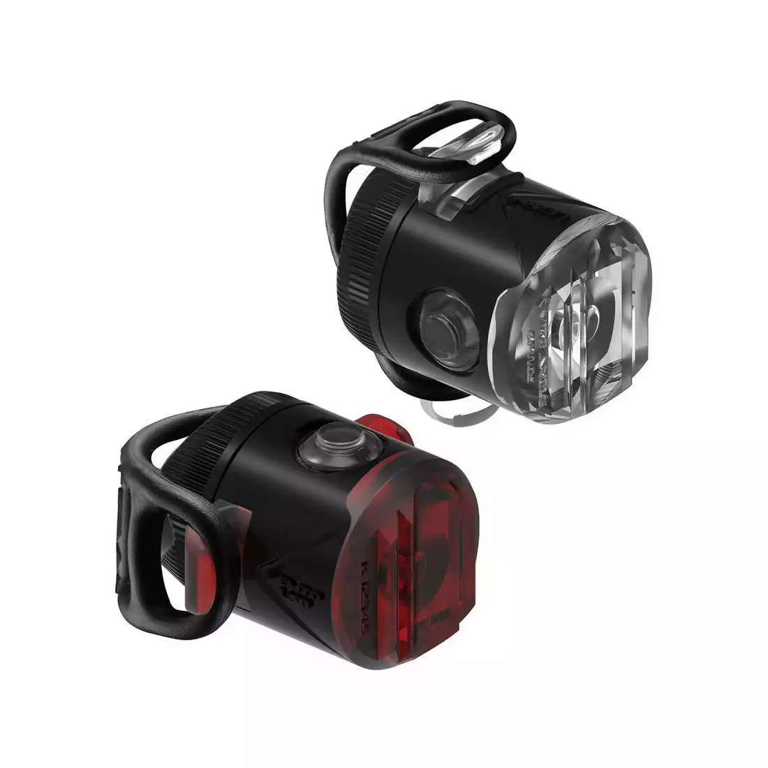 Zestaw lampki LEZYNE LED FEMTO DRIVE USB PAIR przód 15 lumenów czarne, tył 5 lumenów czarne (NEW) LZN-1-LED-31P-V104