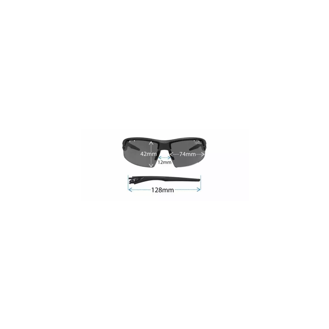TIFOSI ochelari sport cu lentile înlocuibile crit matte black (Smoke, AC Red, Clear) TFI-1340100101