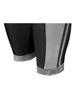 FORCE Pantaloni scurți de ciclism cu bretele B40 negru și gri 900277