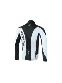 FORCE X68 tricou de ciclism bărbătesc izolat, alb-negru 89984