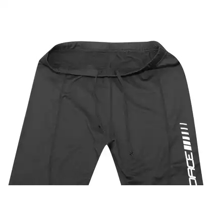 FORCE pantaloni de ciclism fără bretele Z68 negru 90040-L