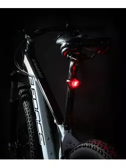 FORCE lumina spate a bicicletei crystal 3-LEDs USB 45381