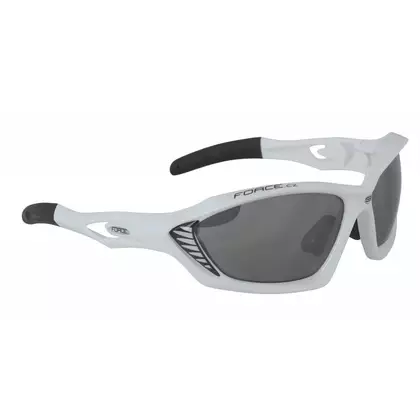 FORCE ochelari de ciclism/sport MAX alb-negru 90982