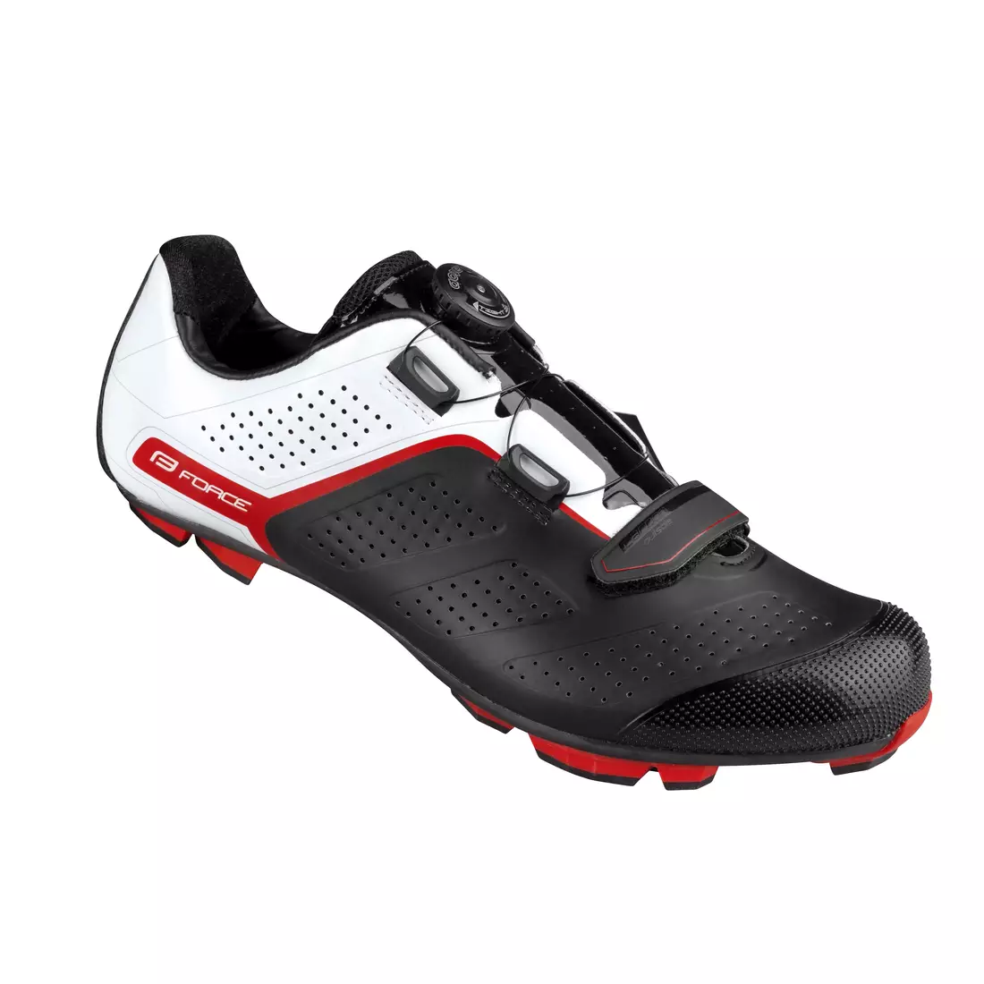 FORCE pantofi de ciclism MTB DEVIL PRO CARBON alb-negru 94004