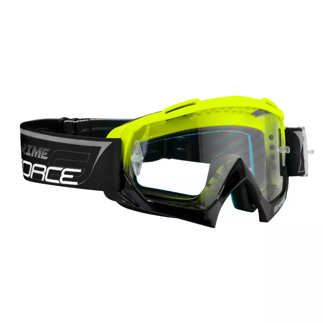FORCE ochelari de bicicleta downhill grime fluor-negru 90893