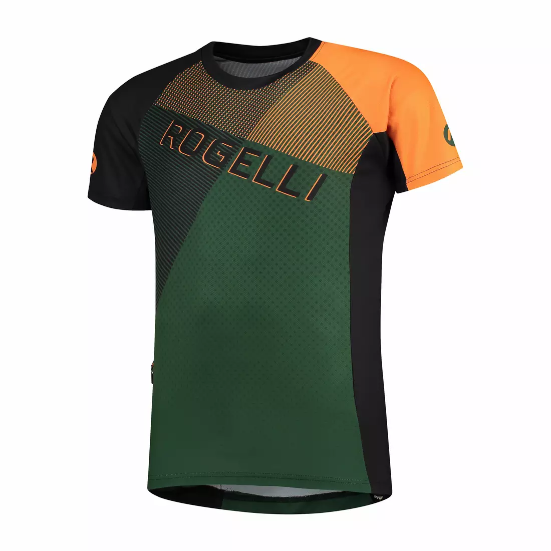 ROGELLI Adventure 060.113 tricou de ciclism masculin MTB verde-negru-portocaliu
