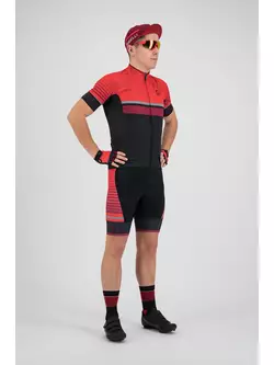 ROGELLI Hero pantaloni scurți de ciclism pentru bărbați cu bretele negru/roșu 002.238