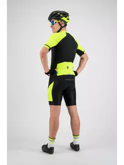 ROGELLI TYRO 002.226 pantaloni scurți de ciclism pentru bărbați cu bretele negru-fluor 