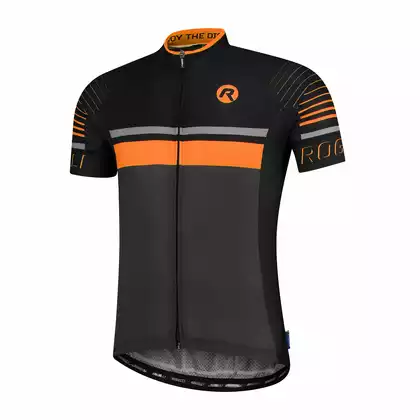 Rogelli HERO 001.264 męska koszulka rowerowa Hero Szary/Czarny/Pomarańczowy 
