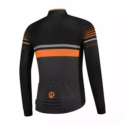 Rogelli HERO 001.268 tricou de ciclism pentru bărbați gri / negru / portocaliu