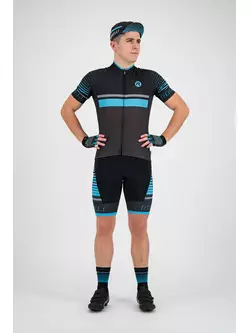 Rogelli HERO 002.237 pantaloni scurți de ciclism pentru bărbați cu bretele Hero Negru/gri/albastru XL