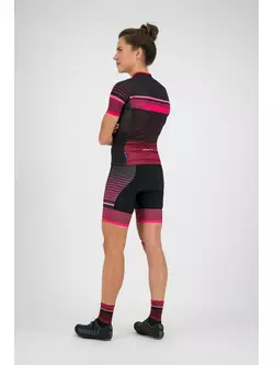 Rogelli Impress 010.161 tricou de ciclism pentru femei, Burgundia / roz