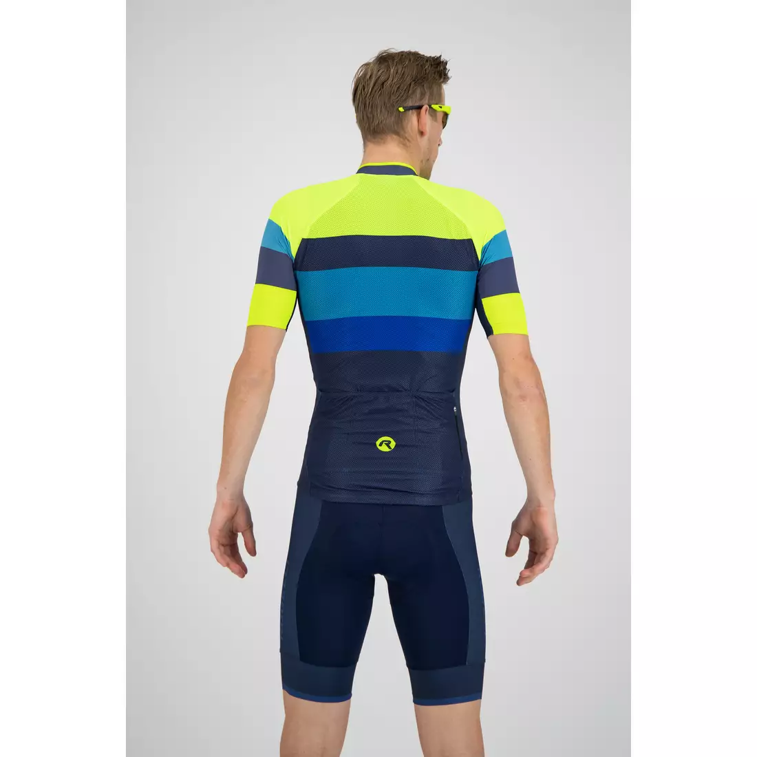 Rogelli PEAK 001.326 tricou de ciclism pentru bărbați Albastru / Fluor