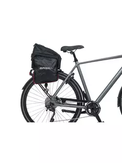 BASIL SPORT DESIGN TRUNKBAG 7-12L,Geantă pentru biciclete pentru portbagaj, impermeabilă, neagră BAS-17746