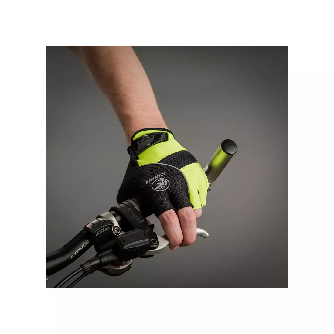 CHIBA mănuși de ciclism bioxcell galben neon 3060120