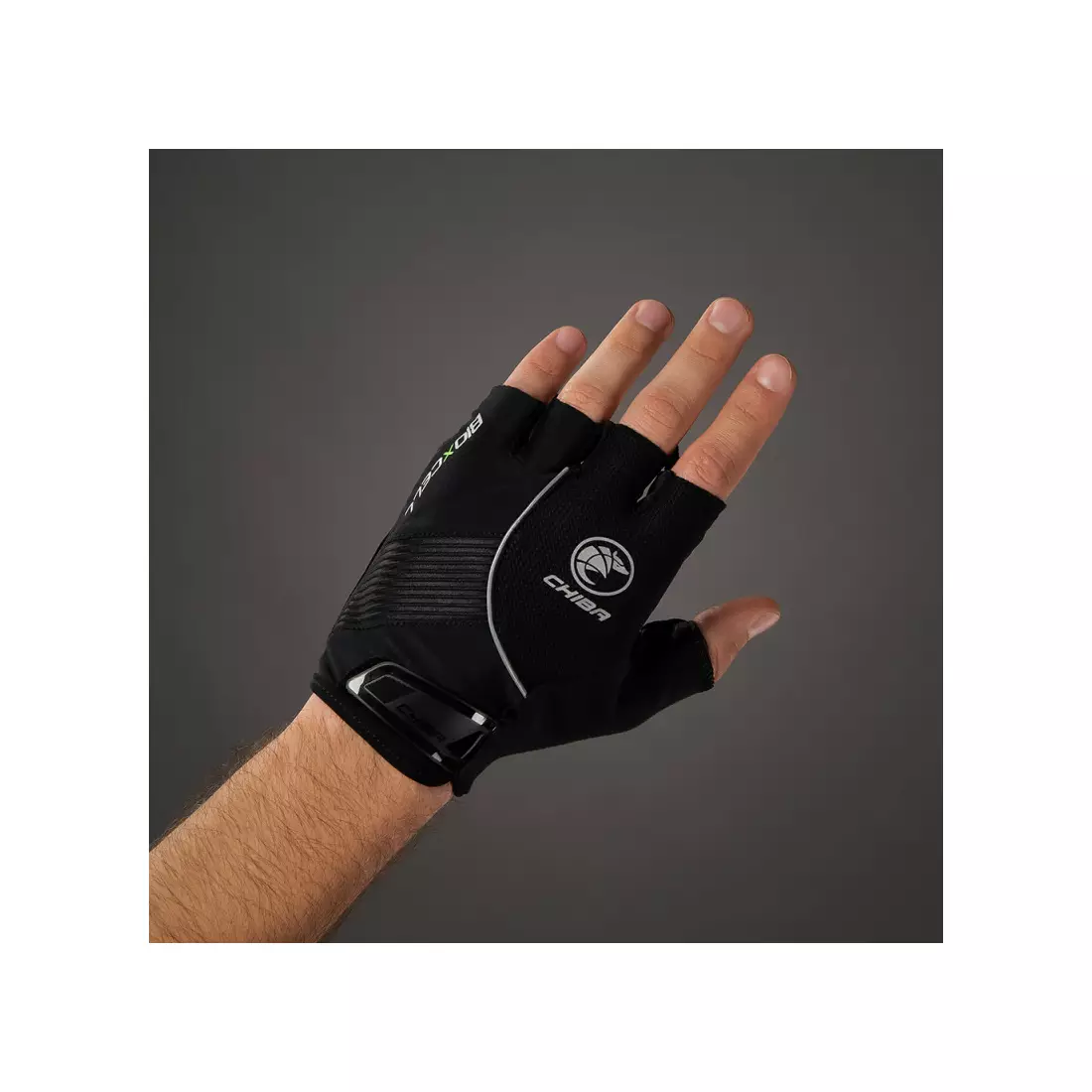 CHIBA mănuși de ciclism bioxcell negre 3060120