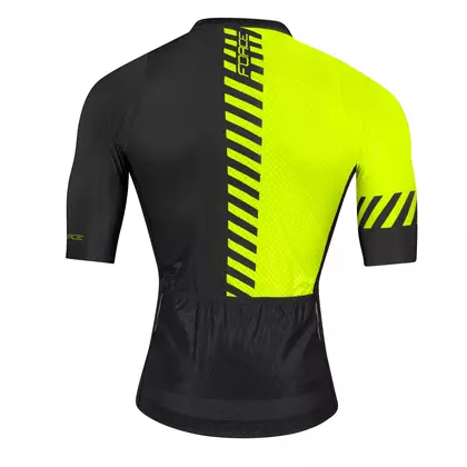 FORCE FASHION tricou de ciclism, negru-fluo 900114-L